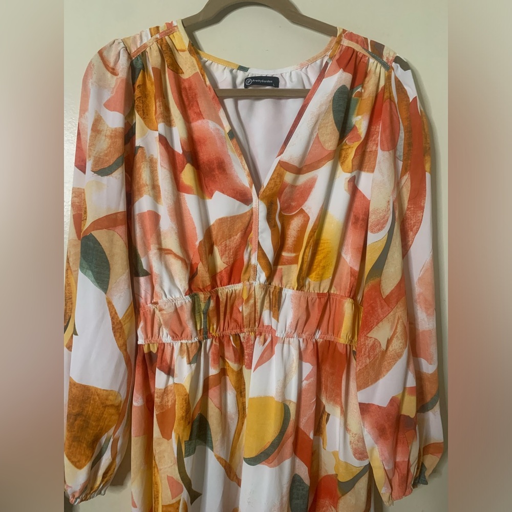 Pretty Garden Floral Maxi Dress L